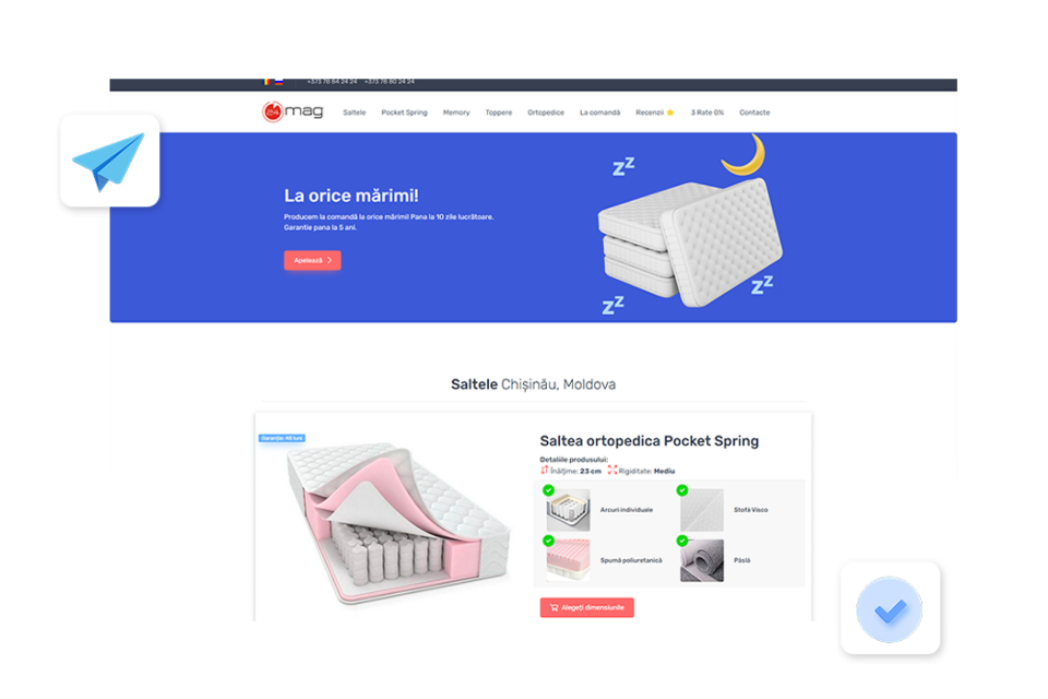 Creare Landing page la comandă, Chișinău și Moldova.